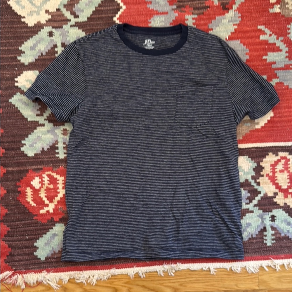 J Crew Striped Navy T-Shirt